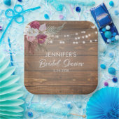 Rustisch Vrijgezellenfeest van hout Papieren Bordje (Feest)