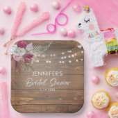 Rustisch Vrijgezellenfeest van hout Papieren Bordje (Feest)