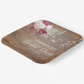 Rustisch Vrijgezellenfeest van hout Papieren Bordje (Gebogen)