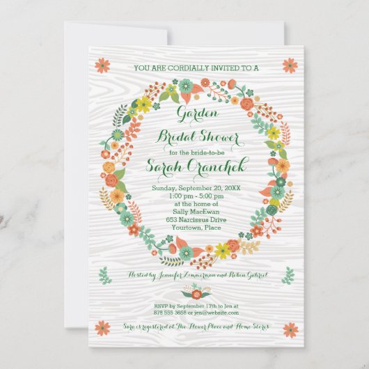 Rustisch Vrijgezellenfeest van houtkorrels Kaart (Voorkant)