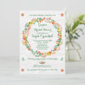 Rustisch Vrijgezellenfeest van houtkorrels Kaart (Staand voorkant)