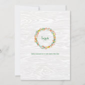 Rustisch Vrijgezellenfeest van houtkorrels Kaart (Achterkant)