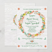 Rustisch Vrijgezellenfeest van houtkorrels Kaart (Voorkant / Achterkant)