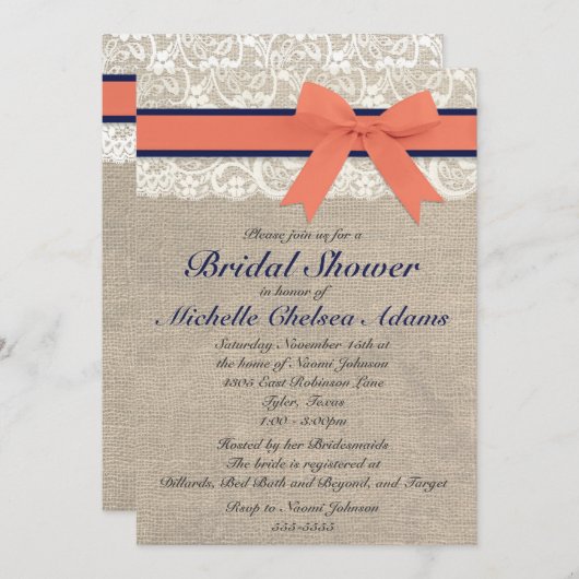 Rustisch Vrijgezellenfeest van koraal en zeemacht Kaart (Voorkant / Achterkant)