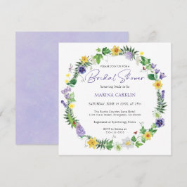 Rustisch Vrijgezellenfeest van wilde bloemen Kaart