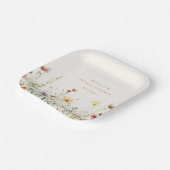 Rustisch Vrijgezellenfeest van wilde bloemen Papieren Bordje (Gebogen)