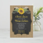 Rustisch Vrijgezellenfeest van zonnebloem-karbonad Kaart (Staand voorkant)