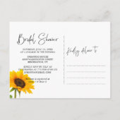 Rustisch Vrijgezellenfeest van zonnebloemhout Uitnodiging Briefkaart (Achterkant)