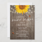 Rustisch Vrijgezellenfeest van zonnebloempjes Kaart (Voorkant)