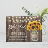 Rustisch Vrijgezellenfeest van zonnebloempjes Kaart (Staand voorkant)