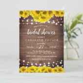 Rustisch Vrijgezellenfeest van zonnebloempjes Kaart (Staand voorkant)