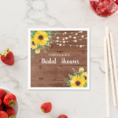 Rustisch Vrijgezellenfeest van zonnebloempjes Servet (Insitu)