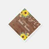 Rustisch Vrijgezellenfeest van zonnebloempjes Servet (Hoek)