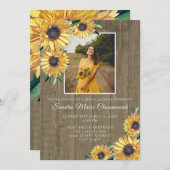 Rustisch Vrijgezellenfeest voor bruin hout Kaart (Voorkant / Achterkant)