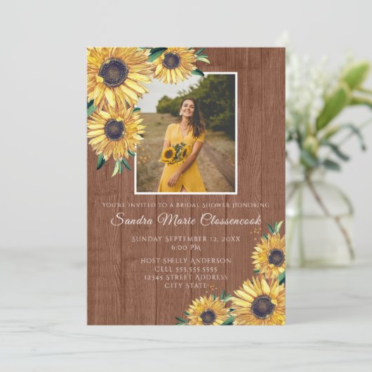 Rustisch Vrijgezellenfeest voor bruin hout Kaart (Staand voorkant)