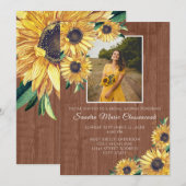 Rustisch Vrijgezellenfeest voor bruin hout Kaart (Voorkant / Achterkant)