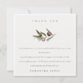 Rustisch Vrijgezellenfeest voor minimale olijfboom Bedankkaart (Voorkant)