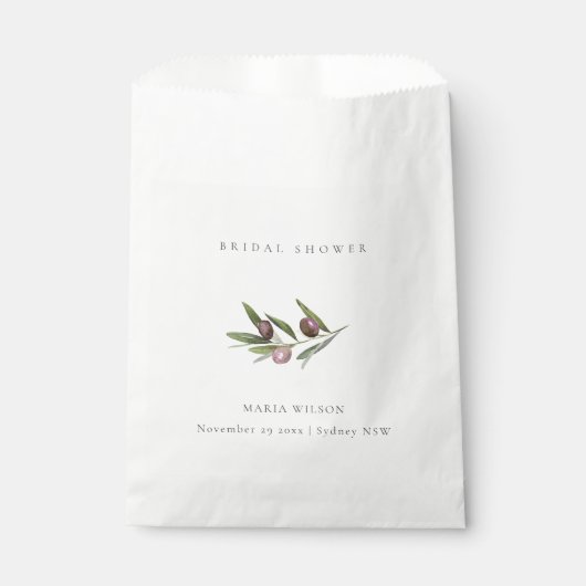Rustisch Vrijgezellenfeest voor minimale olijfboom Bedankzakje (Voorkant)