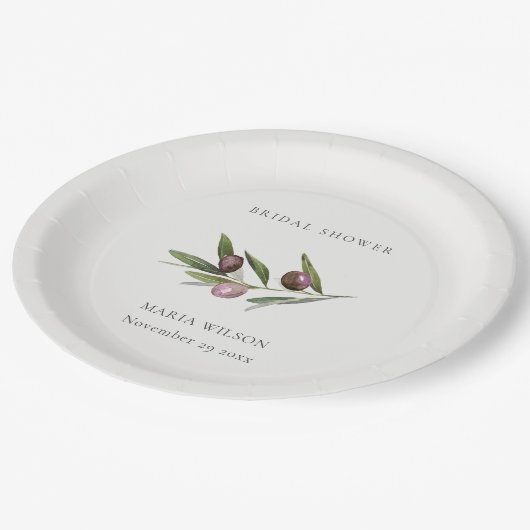 Rustisch Vrijgezellenfeest voor minimale olijfboom Papieren Bordje (Gekanteld)