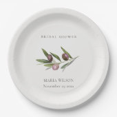 Rustisch Vrijgezellenfeest voor minimale olijfboom Papieren Bordje (Voorkant)