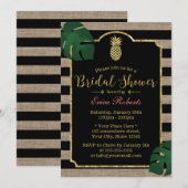 Rustisch Vrijgezellenfeest voor tropische ananasse Kaart (Voorkant / Achterkant)