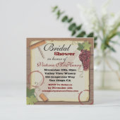 Rustisch Vrijgezellenfeest voor  wijnbereiding Kaart (Staand voorkant)