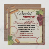 Rustisch Vrijgezellenfeest voor  wijnbereiding Kaart (Voorkant / Achterkant)