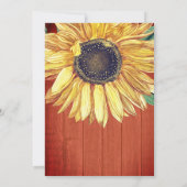 Rustisch Vrijgezellenfeest voor zonnebloem-hout Kaart (Achterkant)