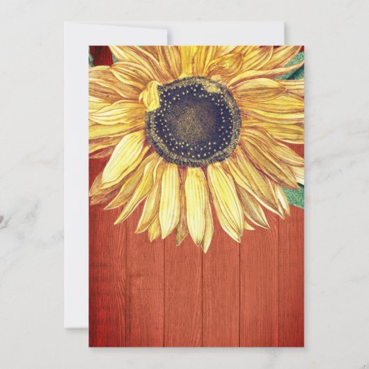 Rustisch Vrijgezellenfeest voor zonnebloem-hout Kaart (Achterkant)