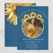 Rustisch Vrijgezellenfeest voor zonnebloemblauw ho Kaart (Voorkant / Achterkant)