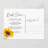 Rustisch Vrijgezellenfeest voor zonnebloemen Uitnodiging Briefkaart (Achterkant)