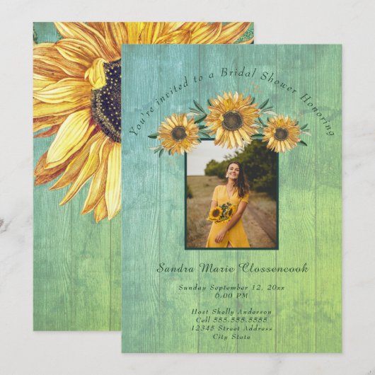 Rustisch Vrijgezellenfeest voor zonnebloempitten Kaart (Voorkant / Achterkant)