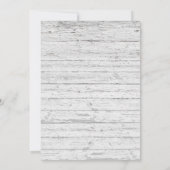 Rustisch Vrijgezellenfeest White Laced Burlap Kaart (Achterkant)