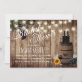 Rustisch Vrijgezellenfeest wijnloop Kaart (Voorkant)