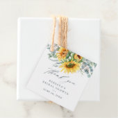 Rustisch Vrijgezellenfeest Zonnebloem Dank u Bedankjes Labels (In situ)