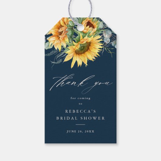 Rustisch Vrijgezellenfeest Zonnebloem Hartelijk da Cadeaulabel (Voorkant)