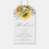 Rustisch Vrijgezellenfeest Zonnebloem Hartelijk da Cadeaulabel (Voorkant)