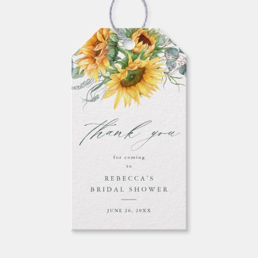 Rustisch Vrijgezellenfeest Zonnebloem Hartelijk da Cadeaulabel (Voorkant)