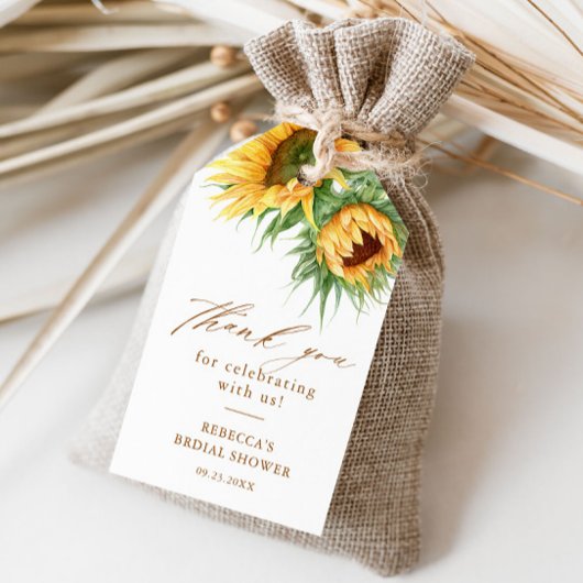 Rustisch Vrijgezellenfeest Zonnebloem Hartelijk da Cadeaulabel