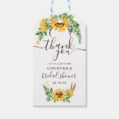 Rustisch Vrijgezellenfeest Zonnebloem Hartelijk da Cadeaulabel (Voorkant)