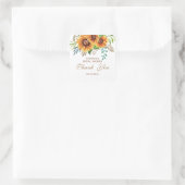 Rustisch Vrijgezellenfeest Zonnebloem Hartelijk da Vierkante Sticker (Tas)