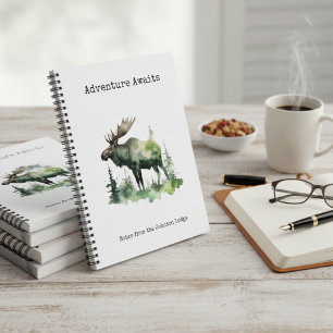 Rustisch waterverf eland aangepast natuurdagboek notitieboek