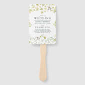 Rustisch Waterverf Forest Wedding Programme Handwaaier (Voorkant)