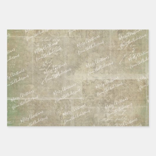 Rustisch Waterverf Land met naam Inpakpapier Vel (Voorkant)