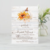 Rustisch Waterverf  Pumpkin Baby shower Kaart (Staand voorkant)