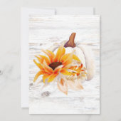 Rustisch Waterverf  Pumpkin Baby shower Kaart (Achterkant)