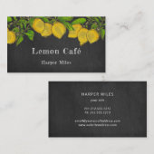 Rustisch waterverf visitekaartje van citroenen van (Voorkant / Achterkant)