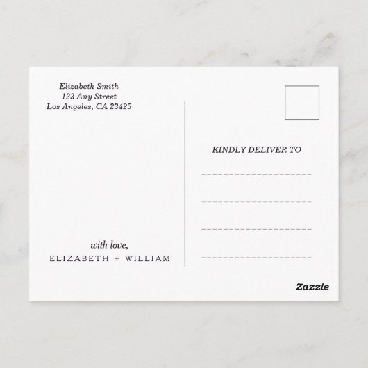 Rustisch Waterverf woud Dank je huwelijk Briefkaart (Achterkant)