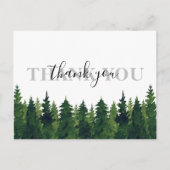 Rustisch Waterverf woud Dank je huwelijk Briefkaart (Voorkant)
