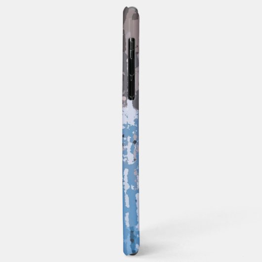 Rustisch Weathered/ Bruin Blauw Case-Mate iPhone Case (Achterkant/links)